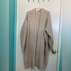 TopShop rosé knit cardigan